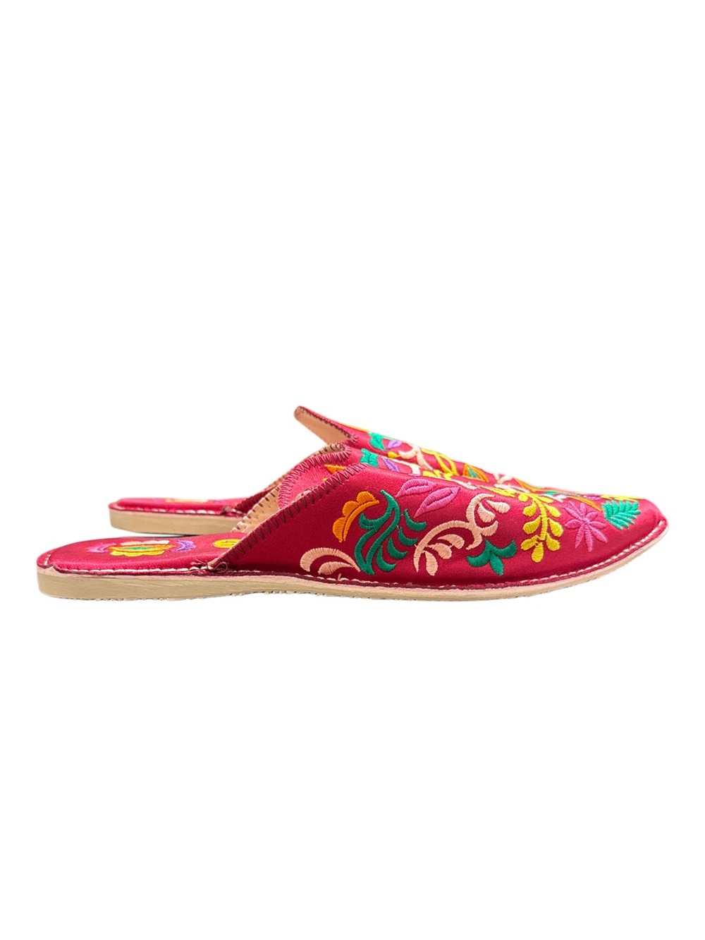 EMBROIDERED FLORAL MOTIF MULES NWOT - Picture 4 of 6